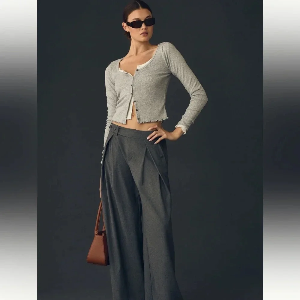 Anthropologie Pilcro Long-Sleeve Pointelle Scoop Tree - XL - Picture 4 of 9